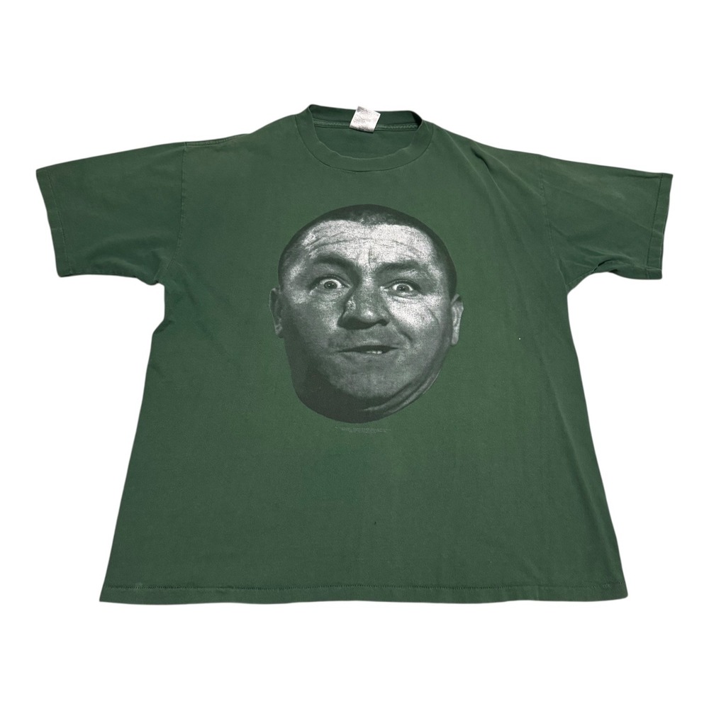 Vintage‎ Oneita 90s Three Stooges Curly Big Head Single Stitch Shirt Men's XL